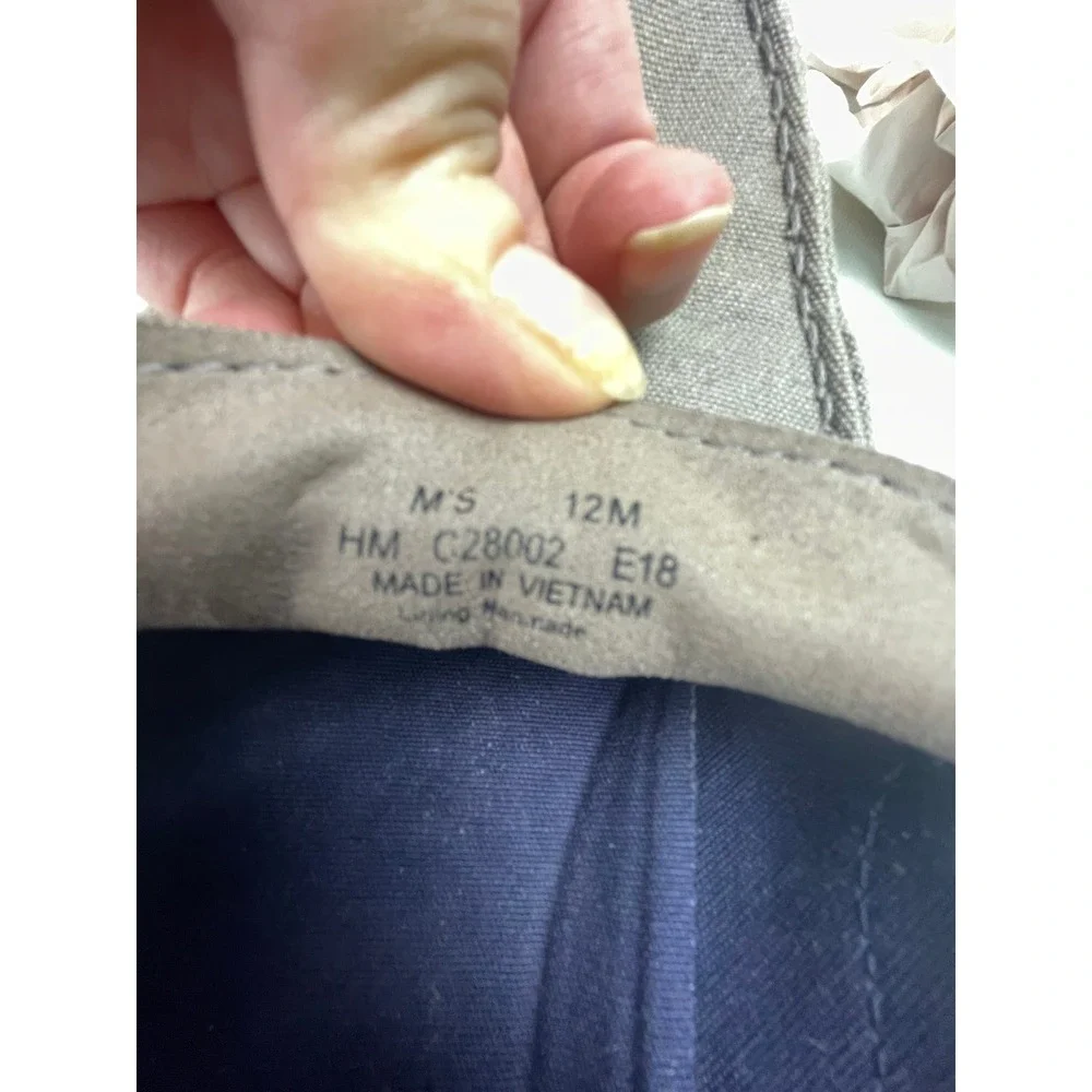 Cole Haan Nantucket 1928 Men's Gray Canvas Penny Loafers Shoes Size 12M EUC